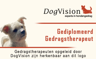 Logo Kynologisch Gedragstherapeut, opgeleid bij Dogvision